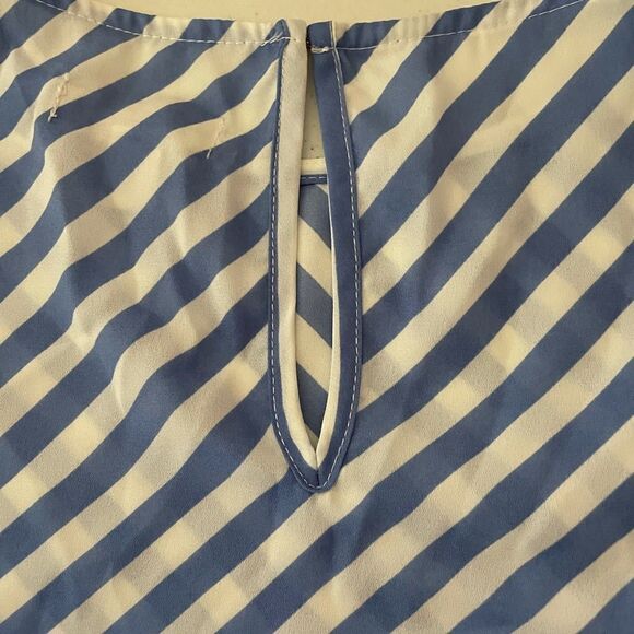 14th and Union blue and white striped blouse - Picture 6 of 8